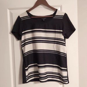 Tommy Hilfiger Round Neck Navy Stripe Top